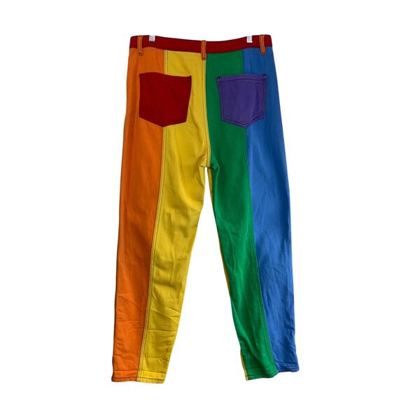 Delias Rainbow Jeans Size XL Color Block Stripe Dolls Kill All Is Bright Twill - Picture 1 of 6